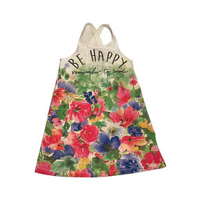Mayoral Dress Floral Beachwear Be Happy Remember To Smile Girls Size 6 NWT